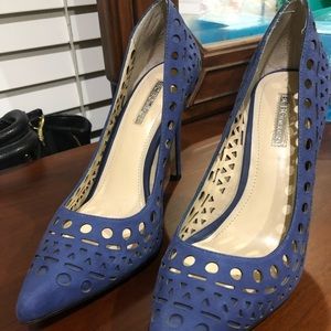 BCBG Cobalt Blue Perforated Pumps